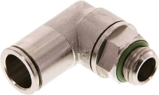 [F269U] raccord enfichable coudé 90° 12mm x G1/4'' à filetage mâle laiton FKM rotatif