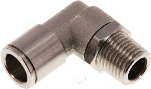 [F26AJ] raccord enfichable coudé 90deg 10mm x R1/4'' à filetage mâle Laiton NBR Rotatif