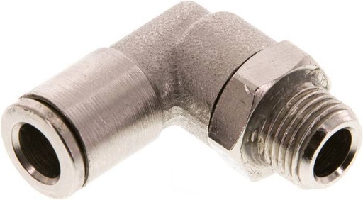 [F26AT] raccord enfichable coudé 90deg 6mm x R1/8'' à filetage mâle laiton FKM rotatif