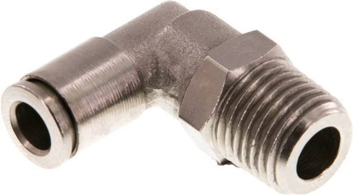 [F26AW] raccord enfichable coudé 90deg 6mm x R1/4'' avec filetage mâle laiton FKM rotatif
