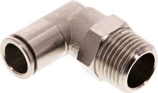 [F26B5] raccord enfichable coudé 90° 12mm x R1/2'' à filetage mâle laiton FKM rotatif