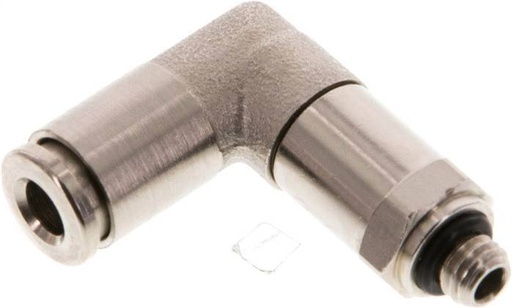 [F26B7] raccord enfichable coudé 4mm x M 5 90deg à filetage mâle Laiton NBR Manchon long orientable