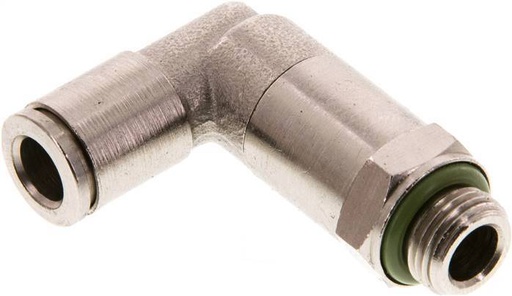 [F26BJ] Raccord enfichable coudé 90° 6mm x G1/8'' à filetage mâle laiton FKM manchon long