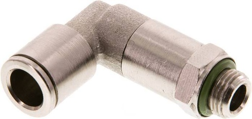 [F26BK] Raccord enfichable coudé 90deg 8mm x G1/8'' avec filetage mâle laiton FKM manchon long