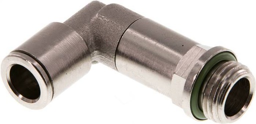 [F26BN] Raccord enfichable coudé 90° 8mm x G1/4'' à filetage mâle laiton FKM manchon long