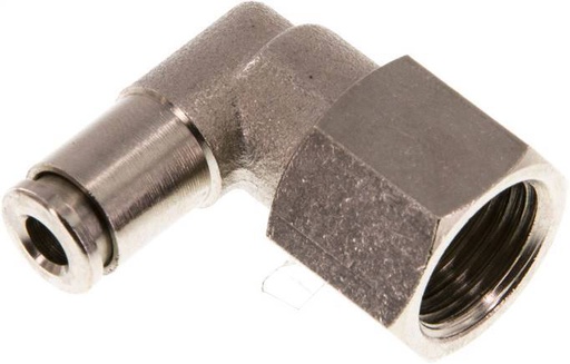 [F26BS] Racor de 4mm x G1/4'' 90deg con rosca hembra Latón NBR Giratorio