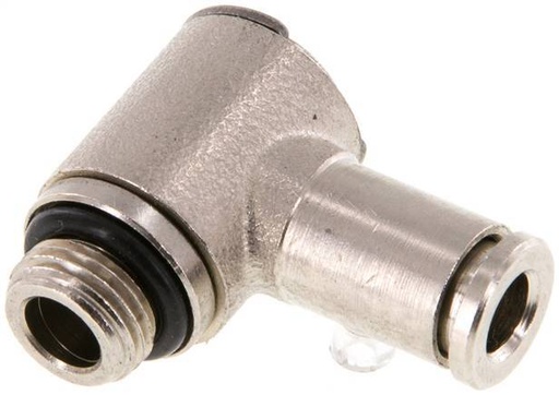 [F26C3] Raccord enfichable coudé 90deg 5mm x G1/8'' en forme de L avec filetage mâle Laiton NBR Rotatif