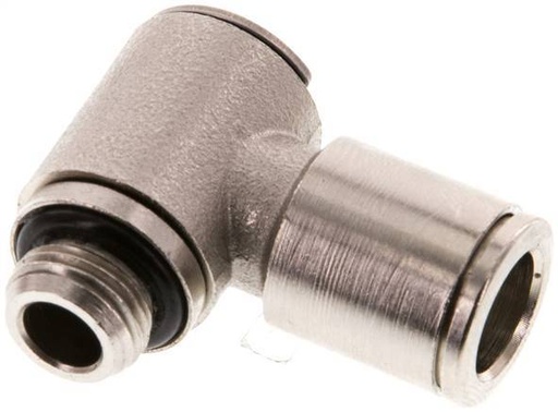 [F26C5] 8mm x G1/8'' 90 graden L-vorm Messing Insteekfitting Buitendraad Draaibaar NBR