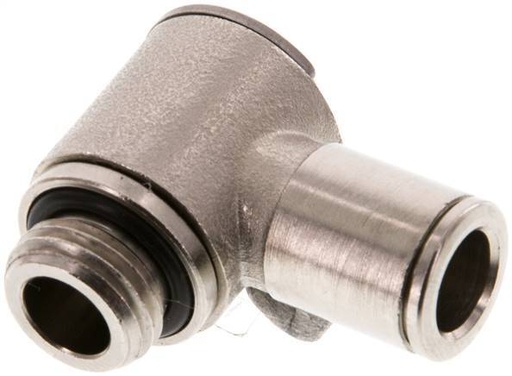 [F26C7] 8mm x G1/4'' 90 graden L-vorm Messing Insteekfitting Buitendraad Draaibaar NBR