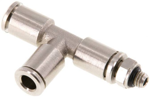 [F26DZ] Racor en T de ángulo recto 5mm x M 5 con rosca macho Latón NBR Giratorio