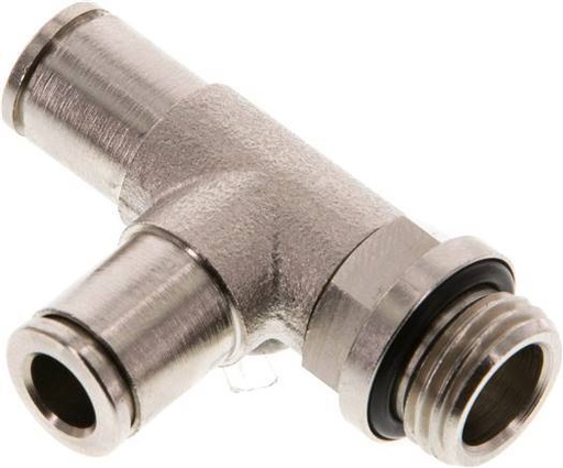 [F26EE] Racor en T en ángulo recto de 6mm x G1/4'' con rosca macho Latón NBR Giratorio