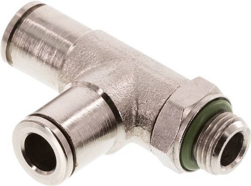 [F26ES] Racor en T en ángulo recto de 6mm x G1/8'' con rosca macho de latón FKM giratorio