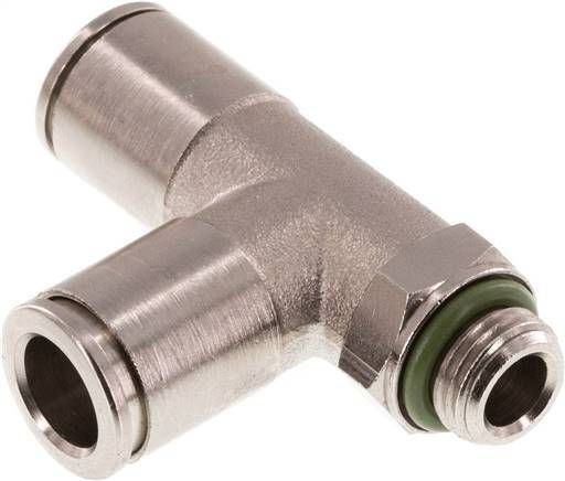[F26ET] Racor en T en ángulo recto de 8mm x G1/8'' con rosca macho de latón FKM giratorio