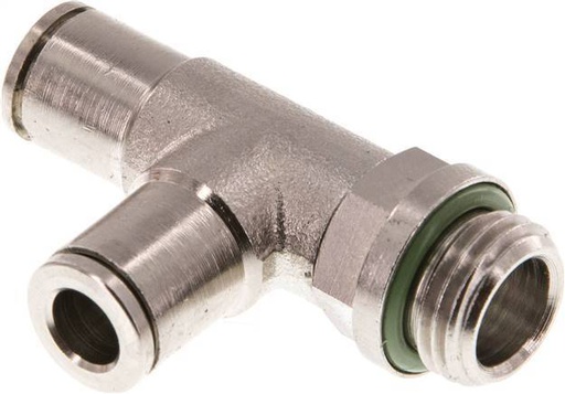 [F26EU] raccord enfichable en T à angle droit 6mm x G1/4'' avec filetage mâle Laiton FKM Rotatif