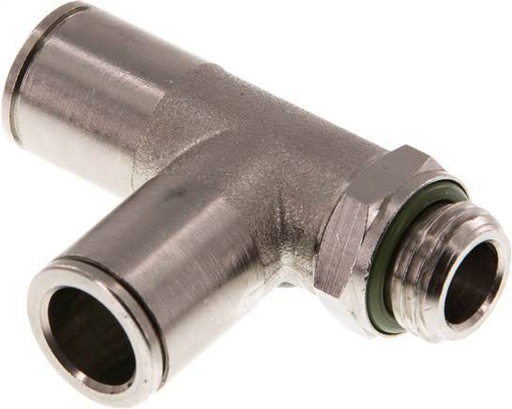 [F26EW] Racor en T en ángulo recto de 10 mm x G1/4'' con rosca macho de latón FKM giratorio