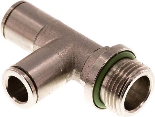 [F26EX] Racor en T en ángulo recto de 8mm x G3/8'' con rosca macho de latón FKM giratorio