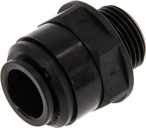 [F26ZP] 12mm x G3/8'' Steckverschraubung mit Außengewinde Messing NBR