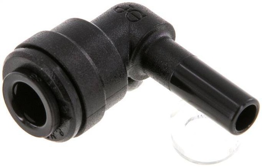 [F2744] Raccord enfichable coudé 6mm x 6mm 90deg avec bouchon PA 66 NBR