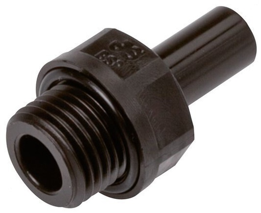 [F274K] Raccord enfichable 12mm x G3/8'' à filetage mâle Laiton NBR