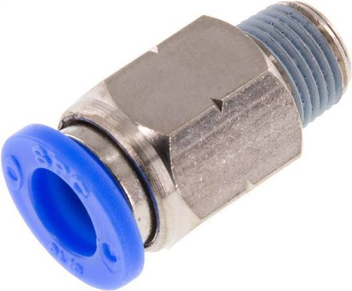 [F275K] Raccord enfichable 5/16'' x 1/8'' NPT à filetage mâle Laiton/PBT NBR