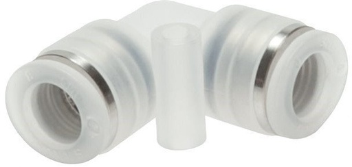 [F27FN] 12mm 90deg Polypropylene (PP) Elbow Push-in Fitting EPMD/PTFE