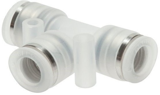 [F27FS] 10mm Polypropylene (PP) Tee Push-in Fitting EPMD FDA