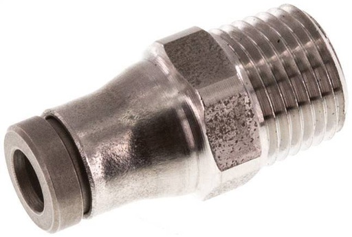 [F27GZ] 4mm x 1/8'' NPT Steckverschraubung mit Außengewinde Edelstahl FKM