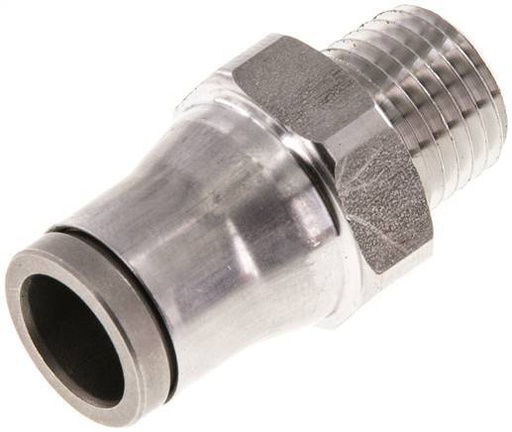 [F27H6] Raccord enfichable 10mm x 1/4'' NPT à filetage mâle Acier inoxydable FKM