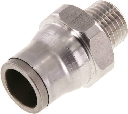 [F27H7] Raccord enfichable 12mm x 1/4'' NPT à filetage mâle Acier inoxydable FKM