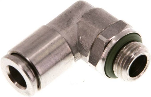 [F27HY] raccord enfichable coudé 90deg 6mm x G1/8'' avec filetage mâle Acier inoxydable FKM rotatif