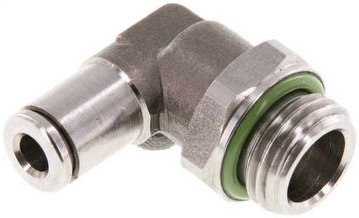 [F27J2] Racor de 4mm x G1/4'' 90deg con rosca macho Latón FKM Giratorio