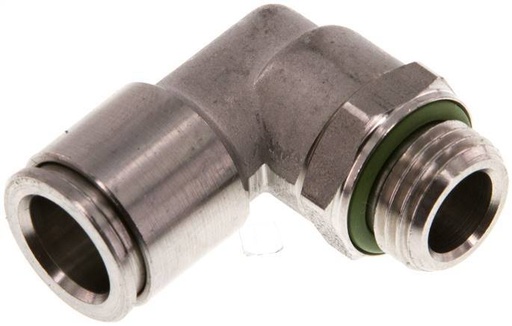 [F27J5] 10mm x G1/4'' 90 graden L-verbinding RVS Insteekfitting Buitendraad Draaibaar FKM