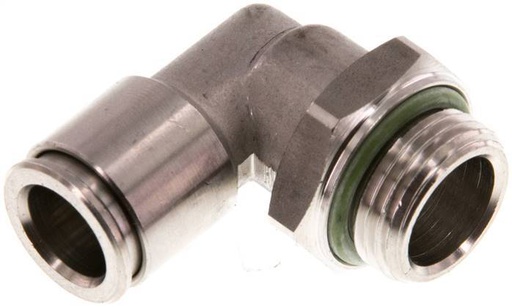 [F27J6] 10mm x G3/8'' 90 graden L-verbinding RVS Insteekfitting Buitendraad Draaibaar FKM