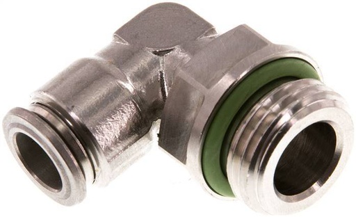 [F27J8] 10mm x G1/2'' 90deg Winkel Steckverschraubung mit Außengewinde Messing FKM drehbar