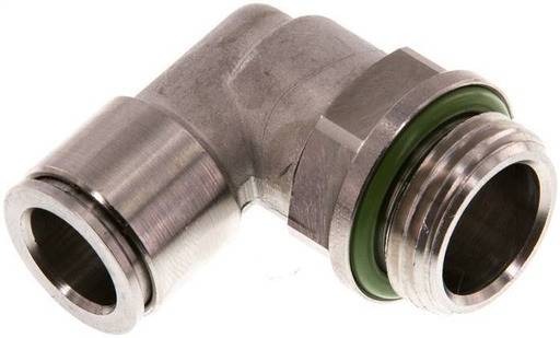 [F27J9] raccord enfichable coudé 90deg 12mm x G1/2'' avec filetage mâle acier inoxydable FKM rotatif