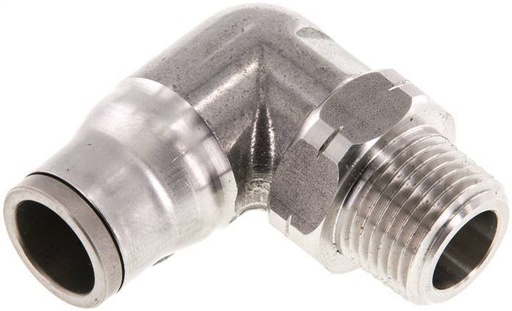 [F27JJ] 12mm x 3/8'' NPT 90 graden L-verbinding RVS Insteekfitting Buitendraad Draaibaar FKM