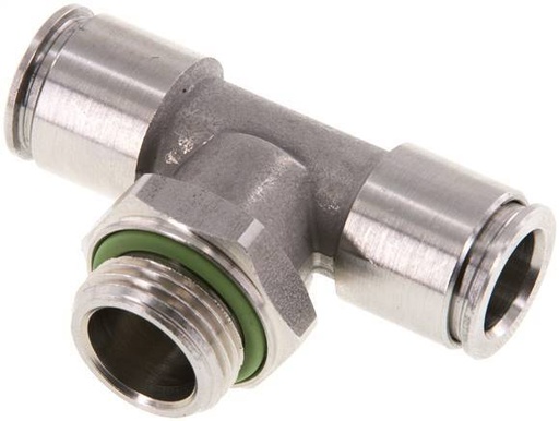 [F27K9] Racor en T de 10mm x G3/8'' con rosca macho Acero inoxidable FKM FDA Giratorio