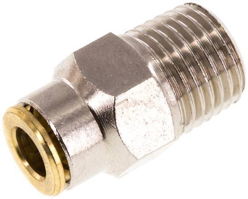 [F27MW] Raccord enfichable 6mm x R1/4'' à filetage mâle Laiton NBRHaute pression