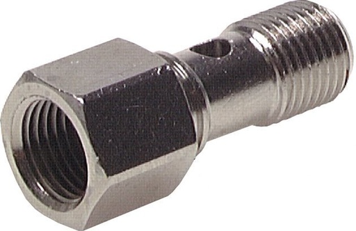 [F27QH] Boulon banjo en laiton à 1 voie avec filetage mâle et femelle G1/2'' L28mm