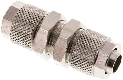 [F27RQ] 10x8 Nickel plated Brass Straight Push-on Fitting Bulkhead