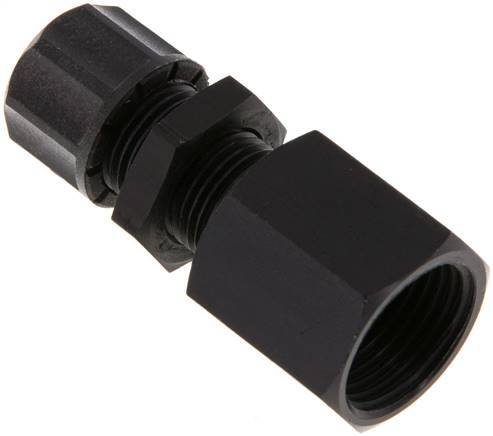 [F27S7] 8x6 & G3/8'' Aluminium Raccord Poussoir Droit avec Filetage Femelle Bulkhead