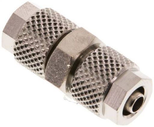 [F27SJ] Conector Recto Latón Niquelado 6x4 de Rosca