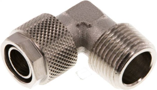 [F27VH] 12x10 & R3/8'' Nickel plated Brass Elbow Push-on Fitting with Male Threads