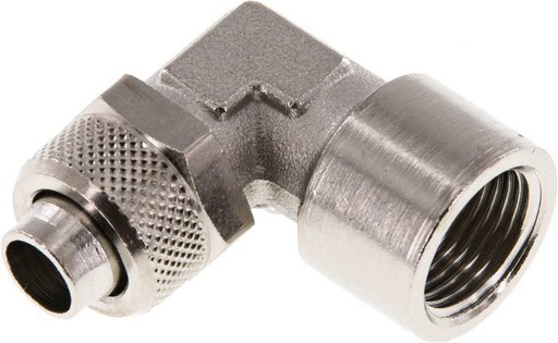 [F27W3] 12x10 & G3/8'' Nickel plated Brass Elbow Push-on Fitting with Female Threads