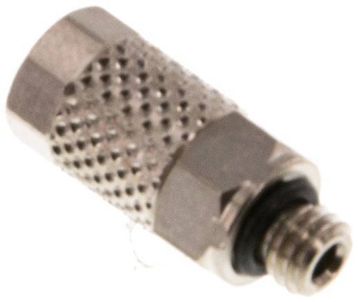 [F27X5] Conector Recto Latón Niquelado 5x3 & M5 Rosca Macho NBR