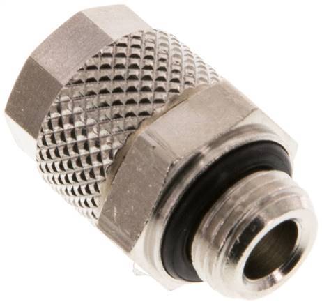 [F27XA] Conector Recto Latón Niquelado 8x6 & G1/8'' Rosca Macho NBR