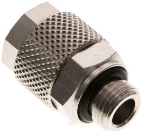 [F27XB] Conector Recto Latón Niquelado 10x8 & G1/8'' Rosca Macho NBR