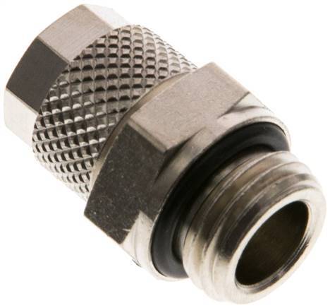 [F27XD] Conector Recto Latón Niquelado 8x6 & G1/4'' Rosca Macho NBR