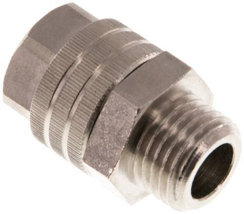 [F27XF] Conector Recto Latón Niquelado 11,6x9 & G1/4'' Rosca Macho NBR