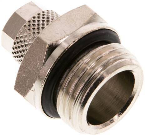 [F27XP] 8x6 & G1/2'' Nickel plated Brass Straight Push-on Fitting with Male Threads NBR